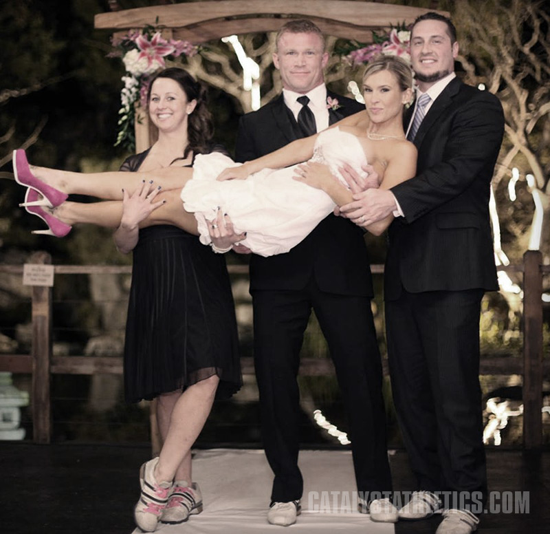 Aimee Everett, Mike Gray, Greg Everett, and Emily Gray (front)