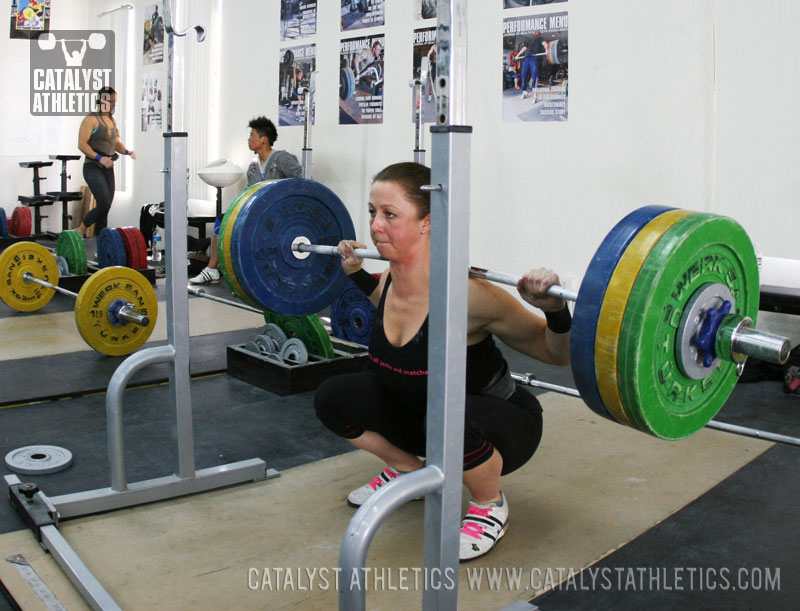 Aimee back squat - Olympic Weightlifting, strength, conditioning, fitness, nutrition - Catalyst Athletics 