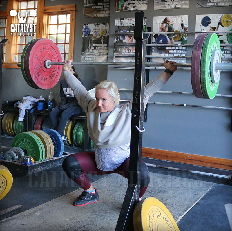 Sarabeth overhead squat - Olympic Weightlifting, strength, conditioning, fitness, nutrition - Catalyst Athletics 