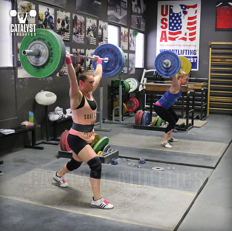 Alyssa jerk and Chelsea snatch - Olympic Weightlifting, strength, conditioning, fitness, nutrition - Catalyst Athletics 