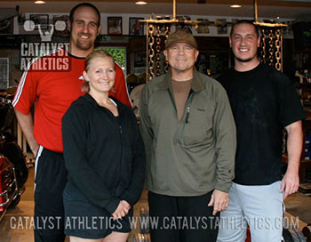 Josh Henkin (maker of the Ultimate Sandbag), Meagan, Mike Burgener, Greg Everett - Olympic Weightlifting, strength, conditioning, fitness, nutrition - Catalyst Athletics