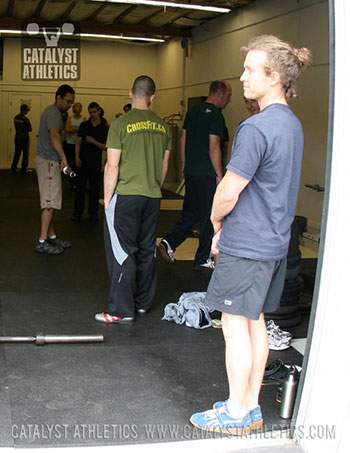 Sean from CF Seattle ties with Jim for toughest lifter of the weekend at the Portland weightlifting seminar - Olympic Weightlifting, strength, conditioning, fitness, nutrition - Catalyst Athletics