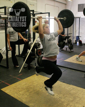 Danielle from FIT in Los Altos, CA at the CA weightlifting clinic in Fallbrook - Olympic Weightlifting, strength, conditioning, fitness, nutrition - Catalyst Athletics